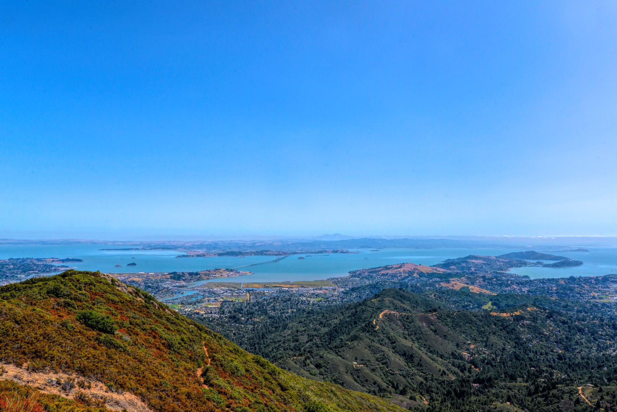 View on the top of the Marin Hills